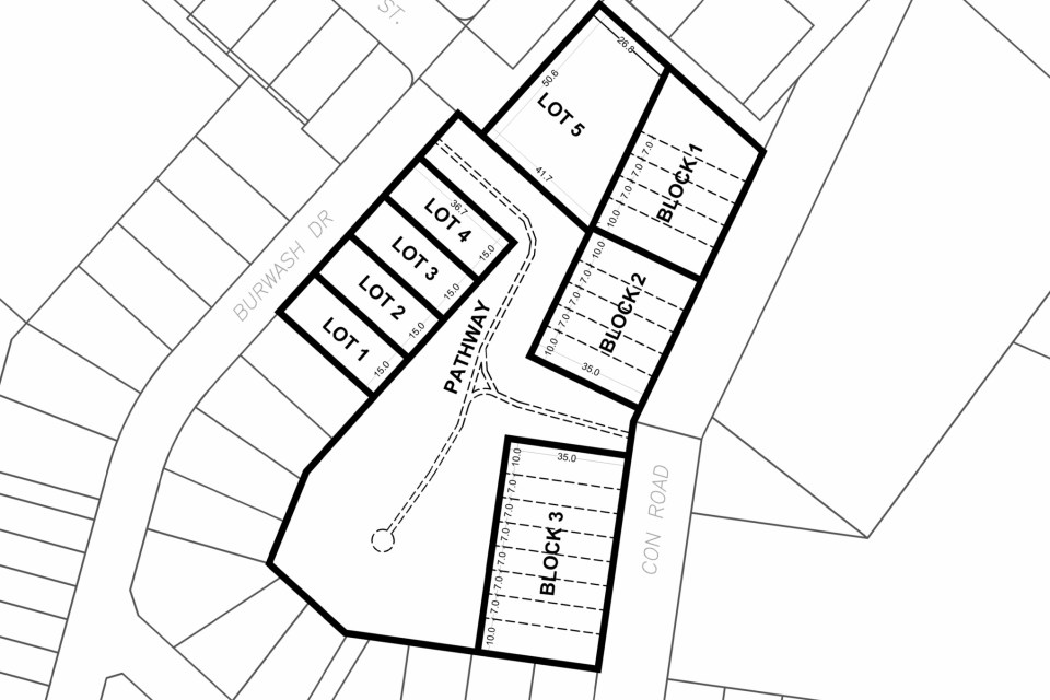 A City of Yellowknife map shows proposed development on the Con-Burwash site.