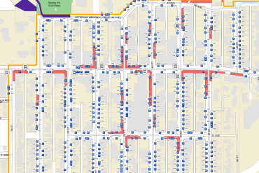 A detail from a City of Yellowknife food truck parking map.