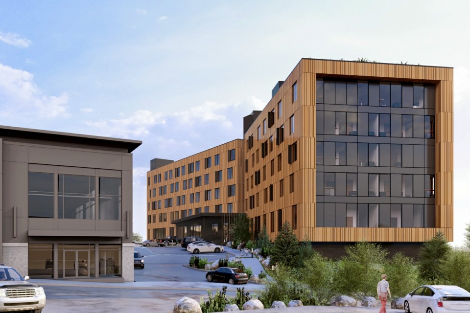 A rendering of the proposed "Explorer 2.0" hotel in documents submitted to the City of Yellowknife.