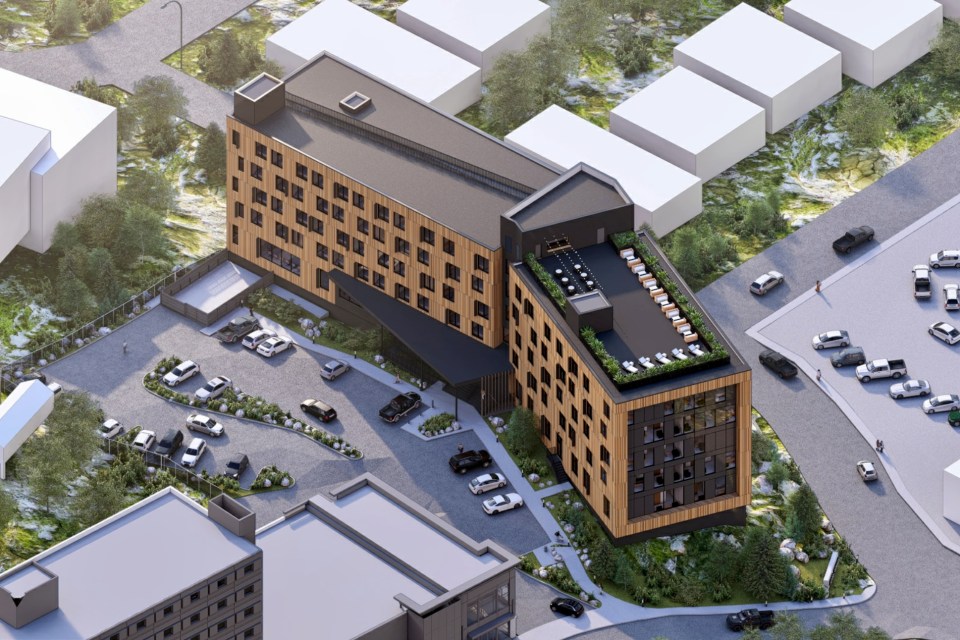 A rendering of the proposed "Explorer 2.0" hotel in documents submitted to the City of Yellowknife.