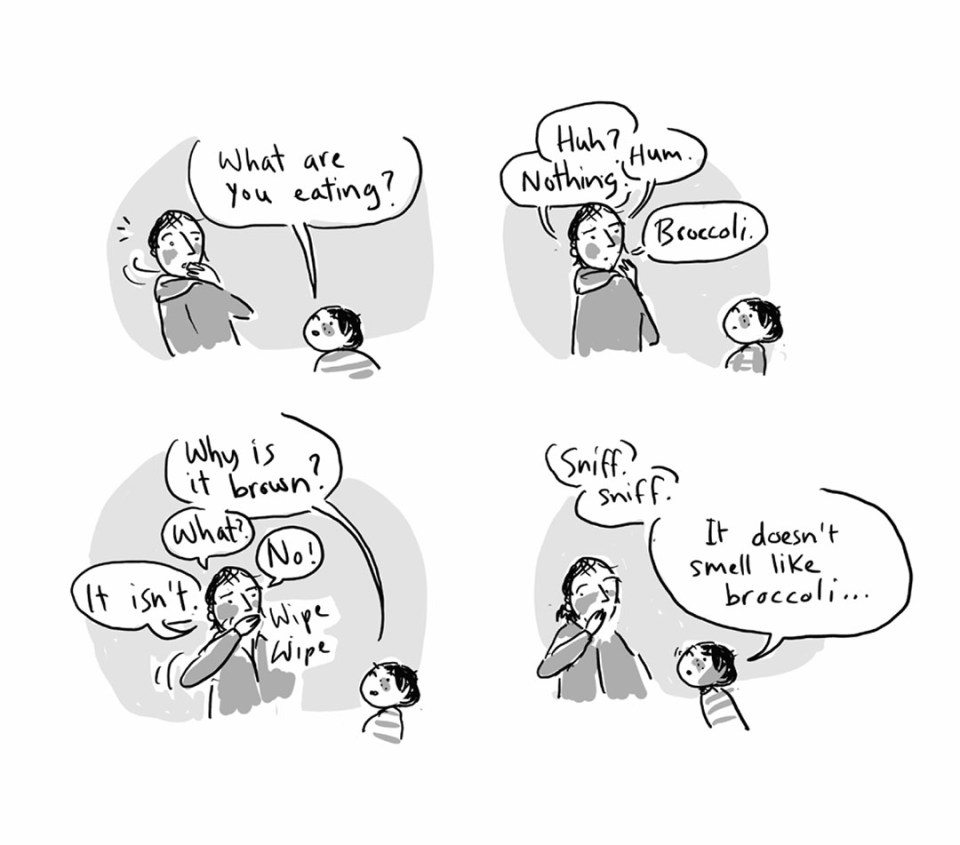 Comic from "The Short Years" depicting a humorous interaction