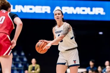 Janet Enge, who grew up in the NWT and now plays basketball for the University of Toronto, is seen in a photo published by North of 60 Classic organizers.
