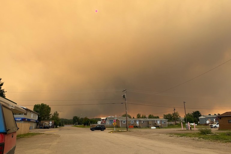 The sky over Fort Simpson on the evening of June 28, 2026. Photo: Submitted