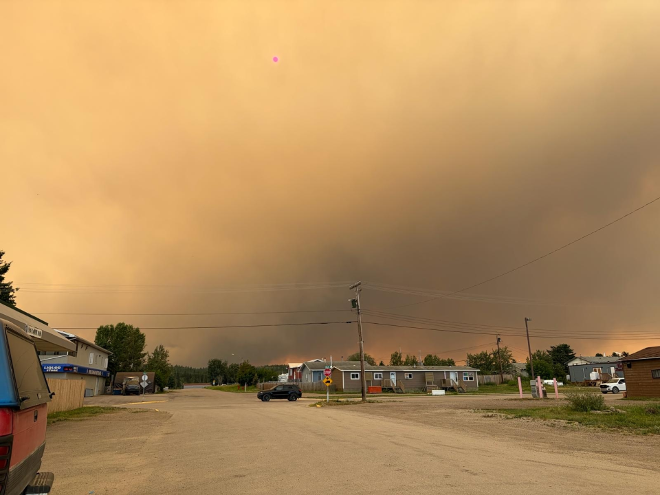 The sky over Fort Simpson on the evening of June 28, 2026. Photo: Submitted