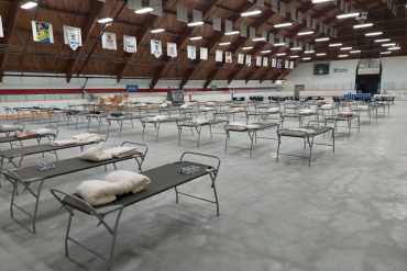 Fort Smith's evacuation centre is seen in a photo submitted by Dana Fergusson.
