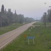 A GNWT webcam on Highway 1 outside Fort Simpson on the morning of June 30, 2026.