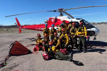 A North Slave NWT Fire crew following a training exercise. Photo: NWT Fire