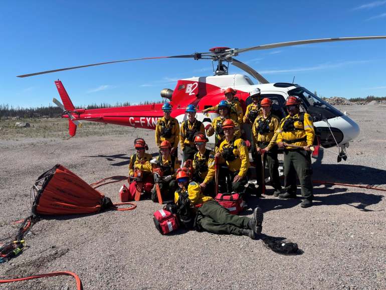 A North Slave NWT Fire crew following a training exercise. Photo: NWT Fire