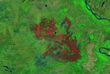 A satellite image of the Klewi Complex on June 12 posted to Wood Buffalo National Parks' Facebook page.