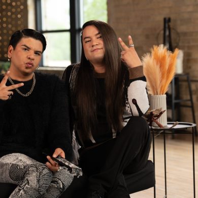 Scott Wabano and Kairyn Potts, co-hosts of Rezervations for Two. Photo: APTN
