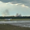 David Myre, who took this photo, said a storm moved through the Fort Simpson region on Friday afternoon and lightning triggered fire FS016, pictured from the airport.