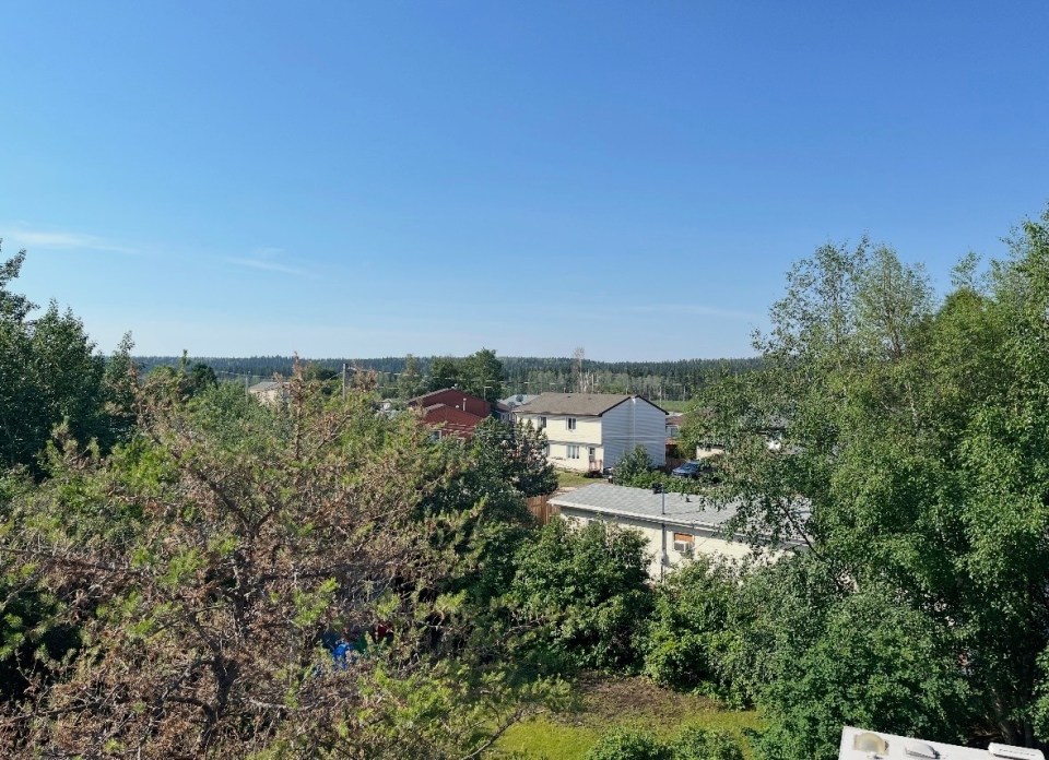 Clear skies over Fort Simpson on the morning of June 27, 2026. Photo: Lynn Canney