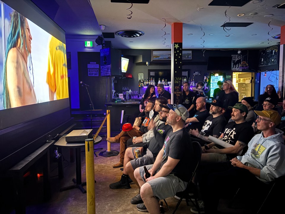 The audience at the opening Yellowknife screening of the NOFX documentary is seen in a photo submitted by organizers.