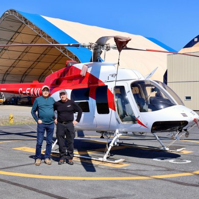 Don Depper, left and John Buckland in Yellowknife. Emily Blake/Cabin Radio