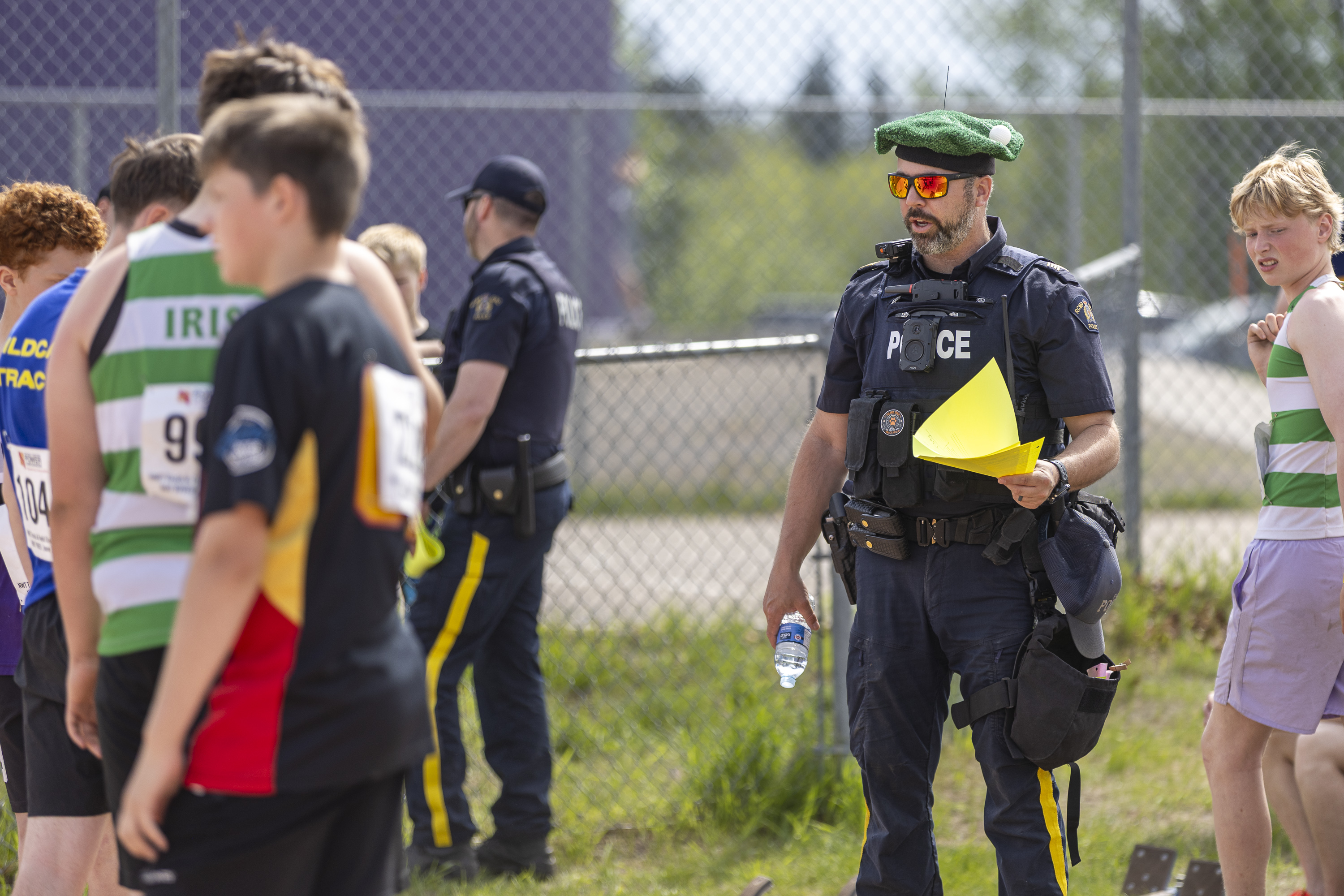 At the start line, athletes are placed into their lanes with conviction by local volunteers. Ollie Williams/Cabin Radio
