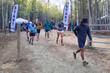 Eman Lamvu, right, at the Sunshine Shuffle in Whitehorse. Photo: Submitted