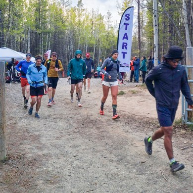 Eman Lamvu, right, at the Sunshine Shuffle in Whitehorse. Photo: Submitted
