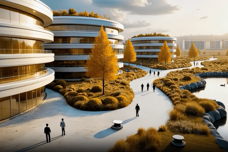 A screenshot from a promotional video published by O'Leary Ventures shows a rendering of the proposed Wonder Valley AI Data Centre.