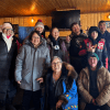Participants and supporters of veterans' homelessness programming are seen in a photo provided by the Yellowknife Street Support Network.