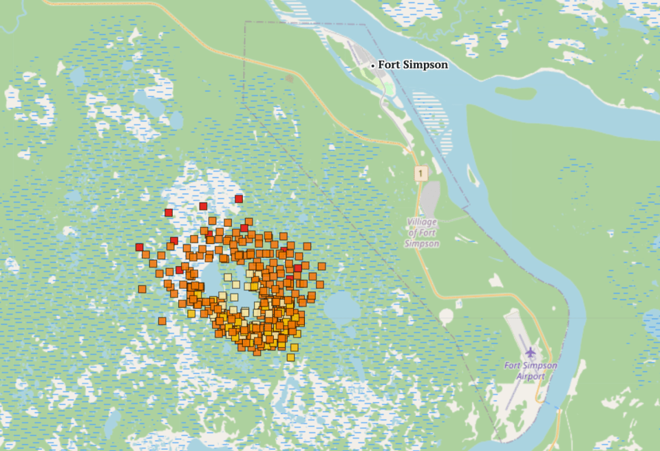 Fire FS016 hotspots detected by Nasa's Firms fire tracking as of 7:50pm on June 28, 2026.