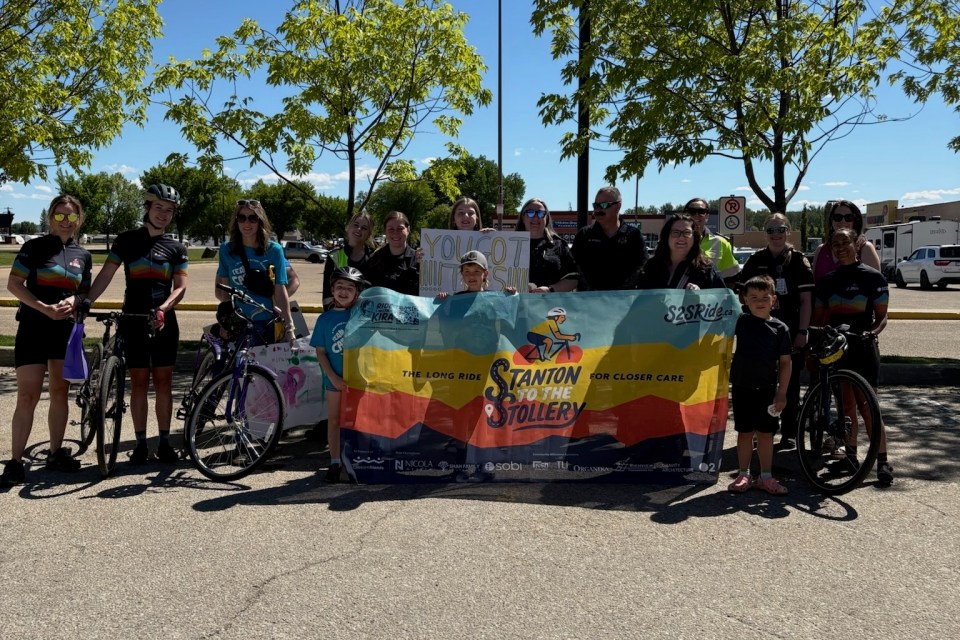 Kira Young and supporters in Slave Lake. Photo: Submitted