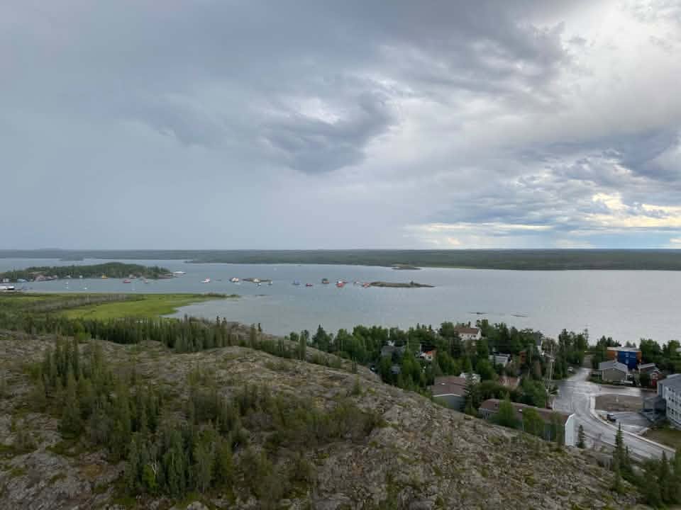 Ominous clouds over houseboat bay. Photo: Suzanne Carriere