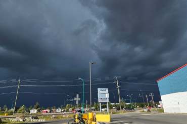 A storm over Yellowknife on July 9, 2026. Photo: Yvonne Cli-Horassi