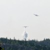Aircraft attack fire ZF060 northeast of Yellowknife on July 18, 2026. Photo: Bill Braden