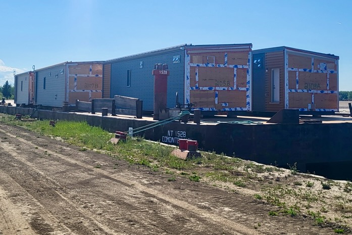 Modular homes bound for Ulukhaktok. Photo: Arcan