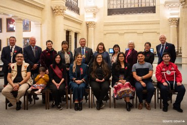Participants in the Senate's 2024 Voices of Youth Indigenous Leaders program. Photo: Senate of Canada