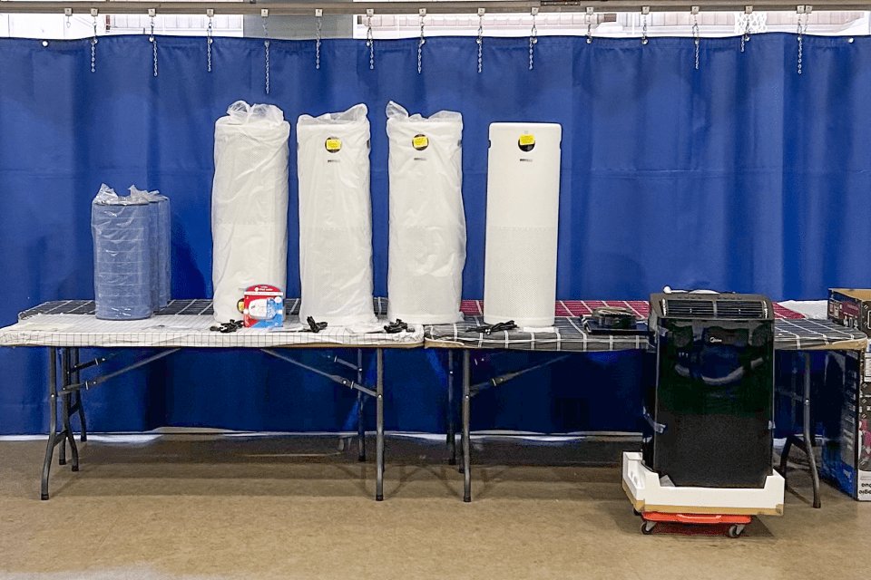 An NWTRPA photo shows some of the equipment available, in this case delivered to Fort Simpson.