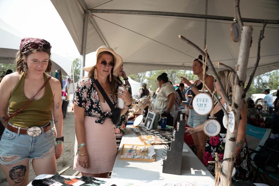 Attendees browse for souvenirs. Kai Wilson/Cabin Radio