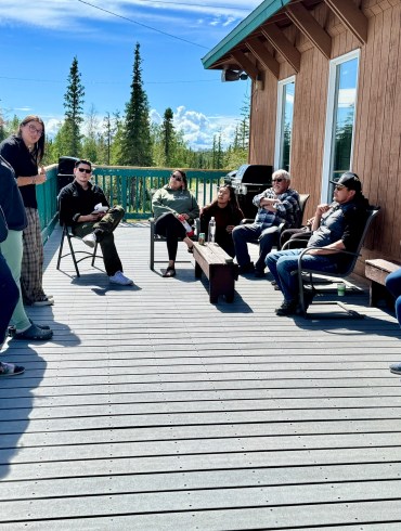 Participants in an Embrace Your Story workshop for Indigenous Guardians in Yellowknife. Dieselle Ford/Cabin Radio