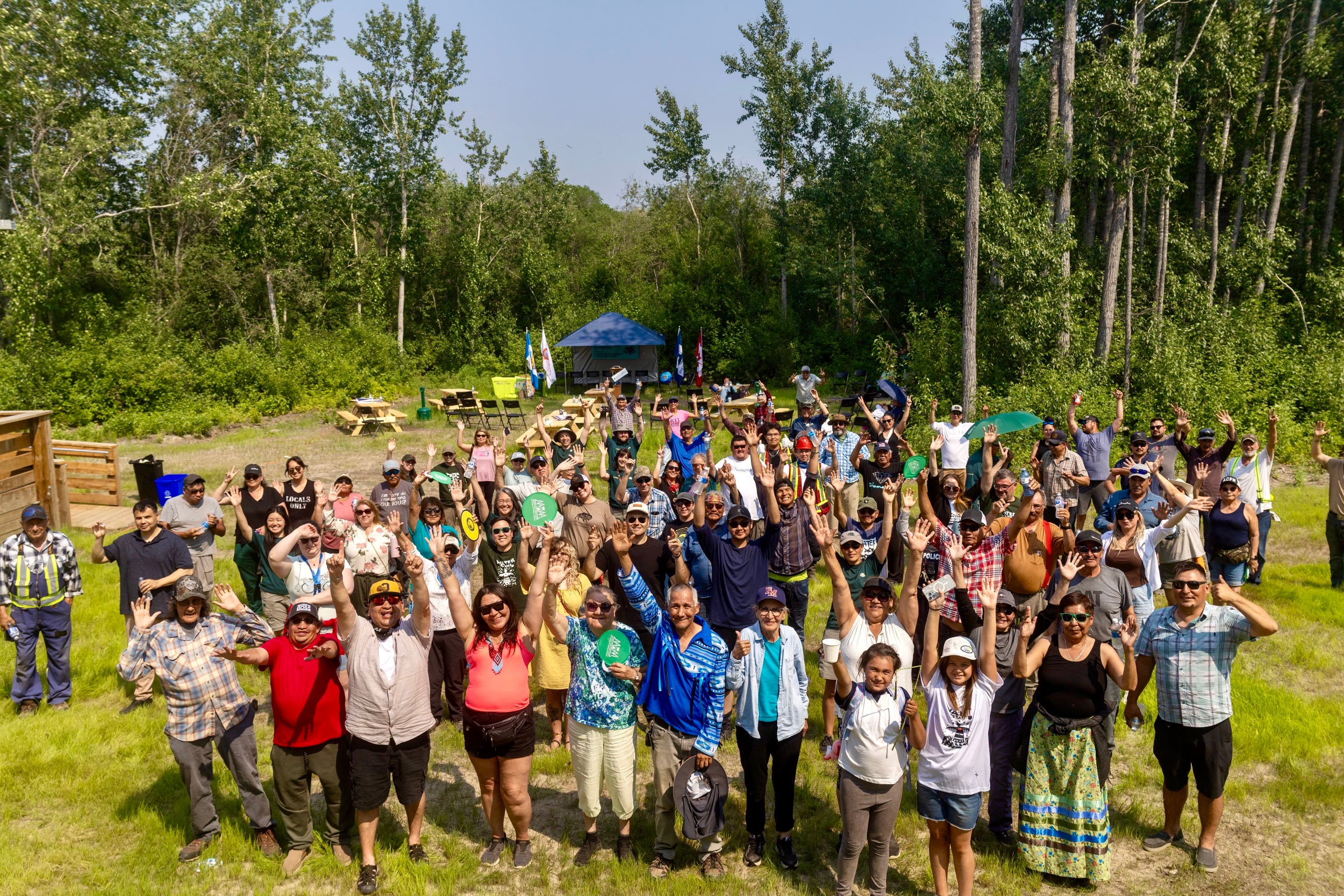 Attendees at a ceremony to open Wood Buffalo National Park's new field station. Photo: Parks Canada