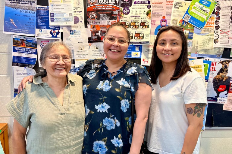 Łı́ı́dlı̨ı̨ Kų́ę́ First Nation members have spent the week volunteering to help Fort Simpson evacuees at the multiplex. Photo submitted by Gracyn Tanche