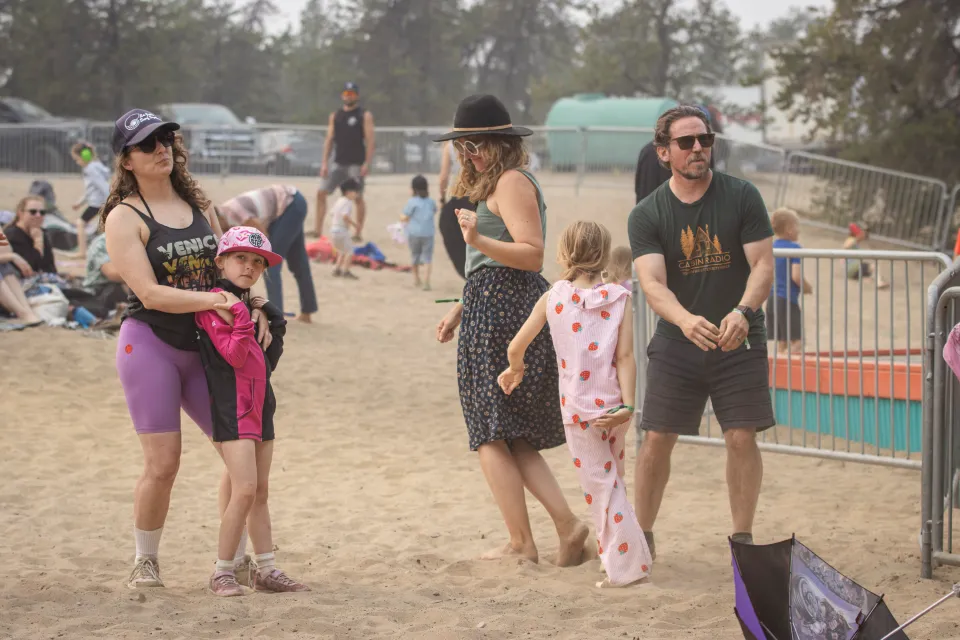 Sunday's nascent main stage mosh pit. Ollie Williams/Cabin Radio