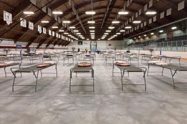 Fort Smith's evacuation centre for Wrigley residents. Photo: Dana Fergusson