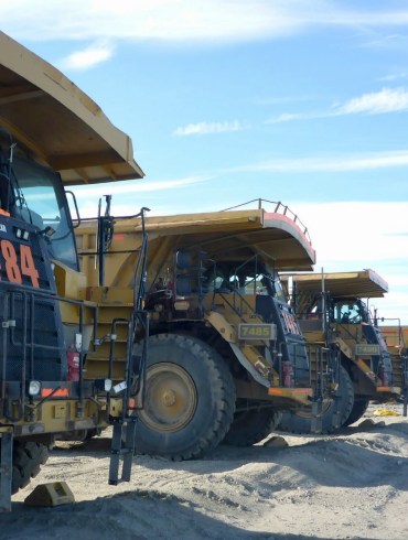 Heavy equipment from Ekati's idled Point Lake project in 2026. Photo: GNWT