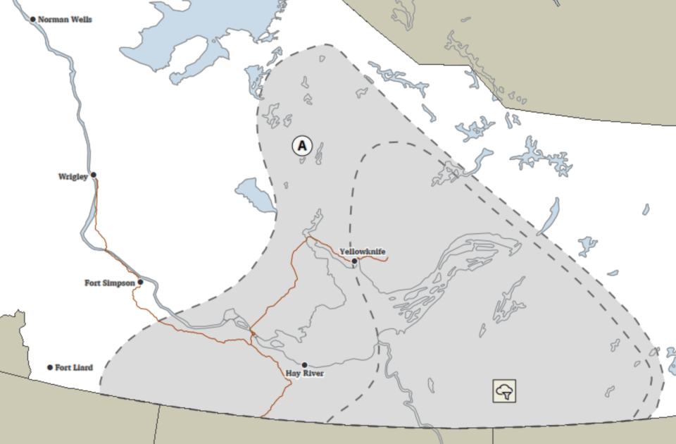 An Environment Canada forecast published at lunchtime on July 27 shows the prospect of funnel clouds in parts of the NWT on July 28.