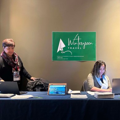 A submitted photo of Wintergreen Travel co-founder Mildred Martin, left.