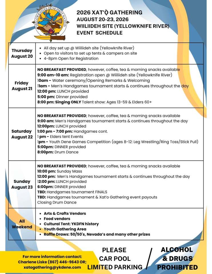 The schedule for the 2026 gathering as seen in a graphic published online by organizers.