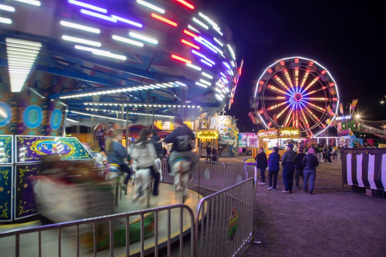 The Wild Rose Yellowknife Fair by night on August 28, 2026. Photo: Bill Braden