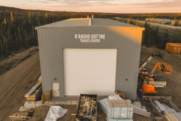 The K’áhsho Got’ı̨nę trades centre celebrated its grand opening on August 28, 2026. Photo submitted by Taylor Architecture Group