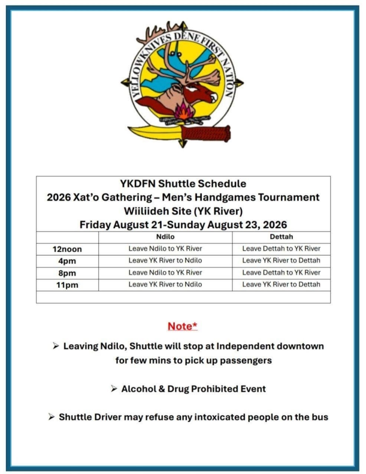 A graphic published by organizers shows the gathering's shuttle schedule.