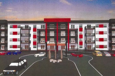 A digital rendering of how the Nova Apartments Hotel is expected to look, as submitted to the City of Yellowknife.